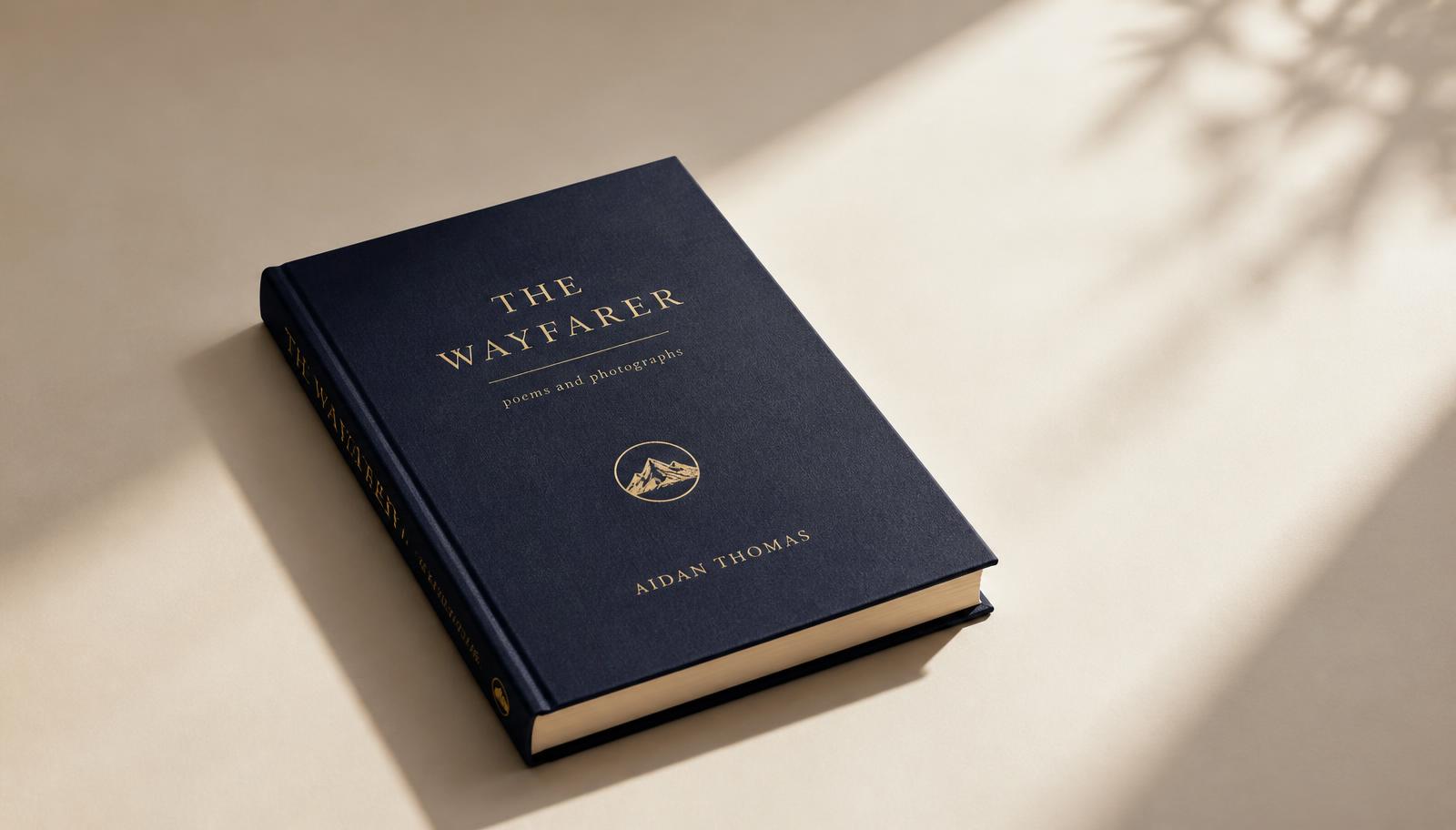 Finished hardcover book on a desk